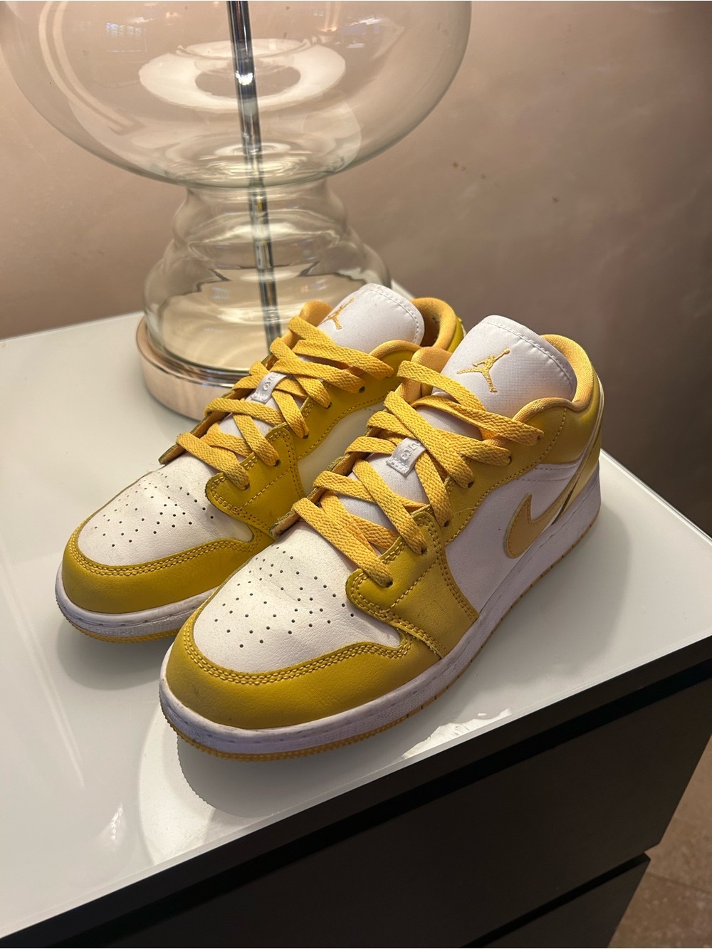 Jordan Low-Top Sneakers in Yellow and White